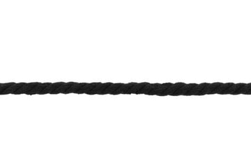 Baumwollkordel, 8 mm, schwarz, 0,5 m